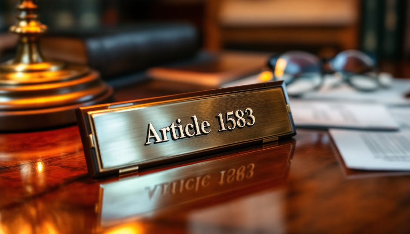 L'importance de l'article 1583 - code civil pour les avocats